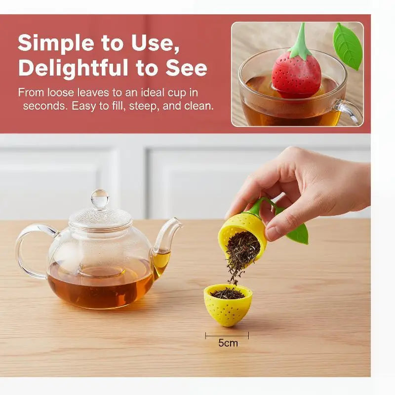Silicone Tea Infuser Teabag Kettle Loose Leaf Strainer Ball Holder Qme
