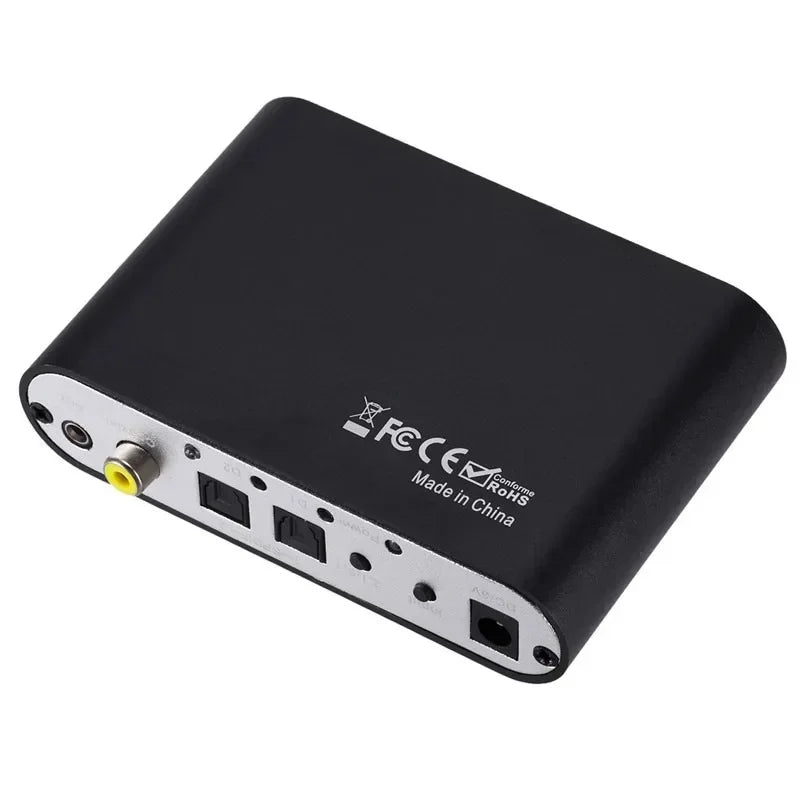 5.1 CH audio decoder SPDIF Coaxial to RCA DTS AC3 Optical digital Amplifier Analog Converte amplifier Hardware Cables Qme