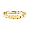 Wholesale Italian Charm Link Stainless Steel Golden Bracelet for Woman Men DIY Making 9mm Bead Silver Color Retro Bangle Jewelry Qme S 2..