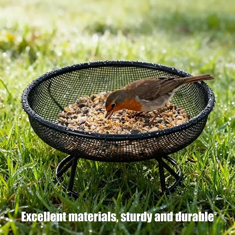 Squirrels Small Animals Outdoor Yards Metal Mesh Bird Feeder Platform Qme