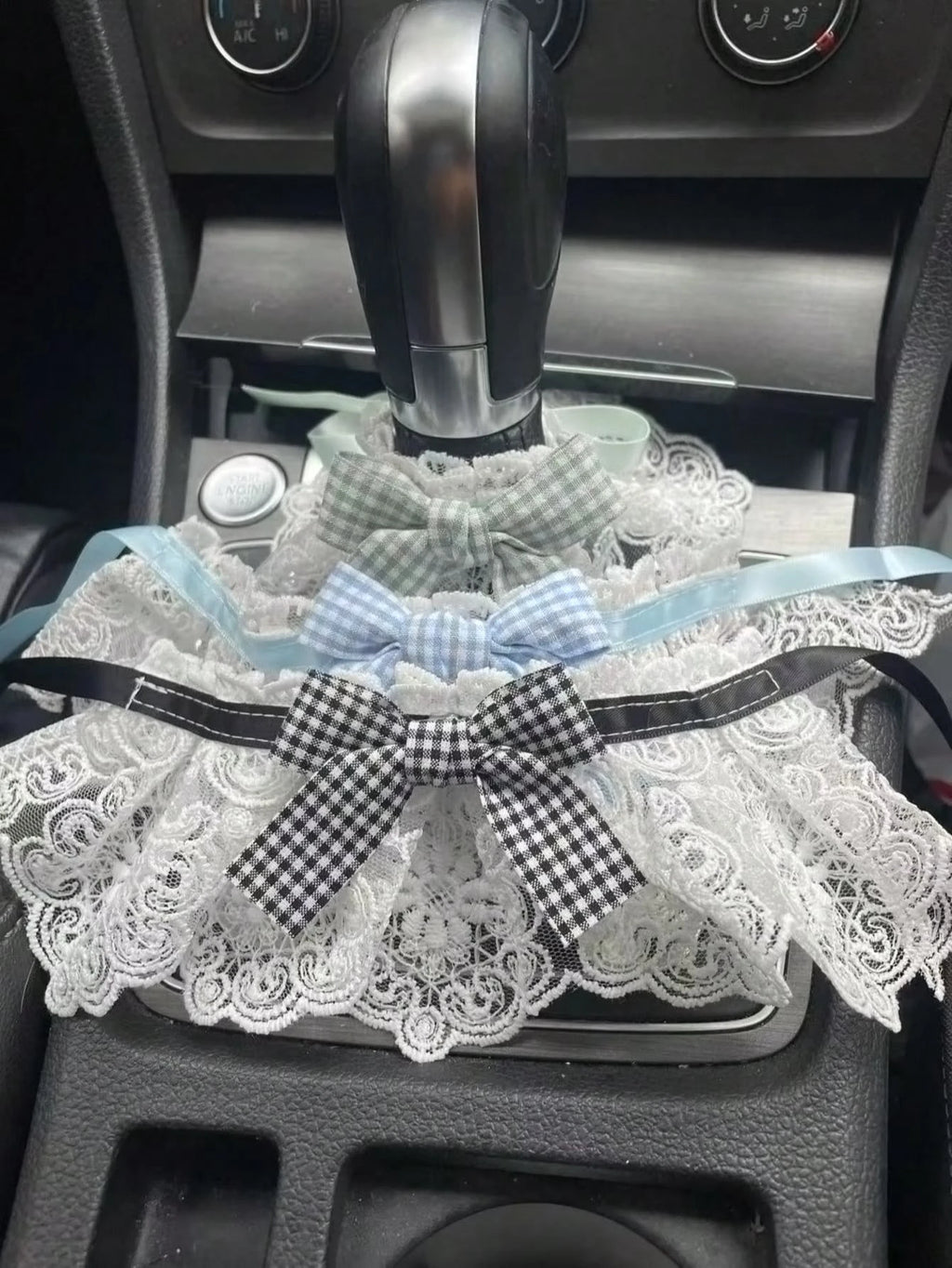 1 Cute Dress Car Shift Knob Cover Suitable Manual Automatic Qme