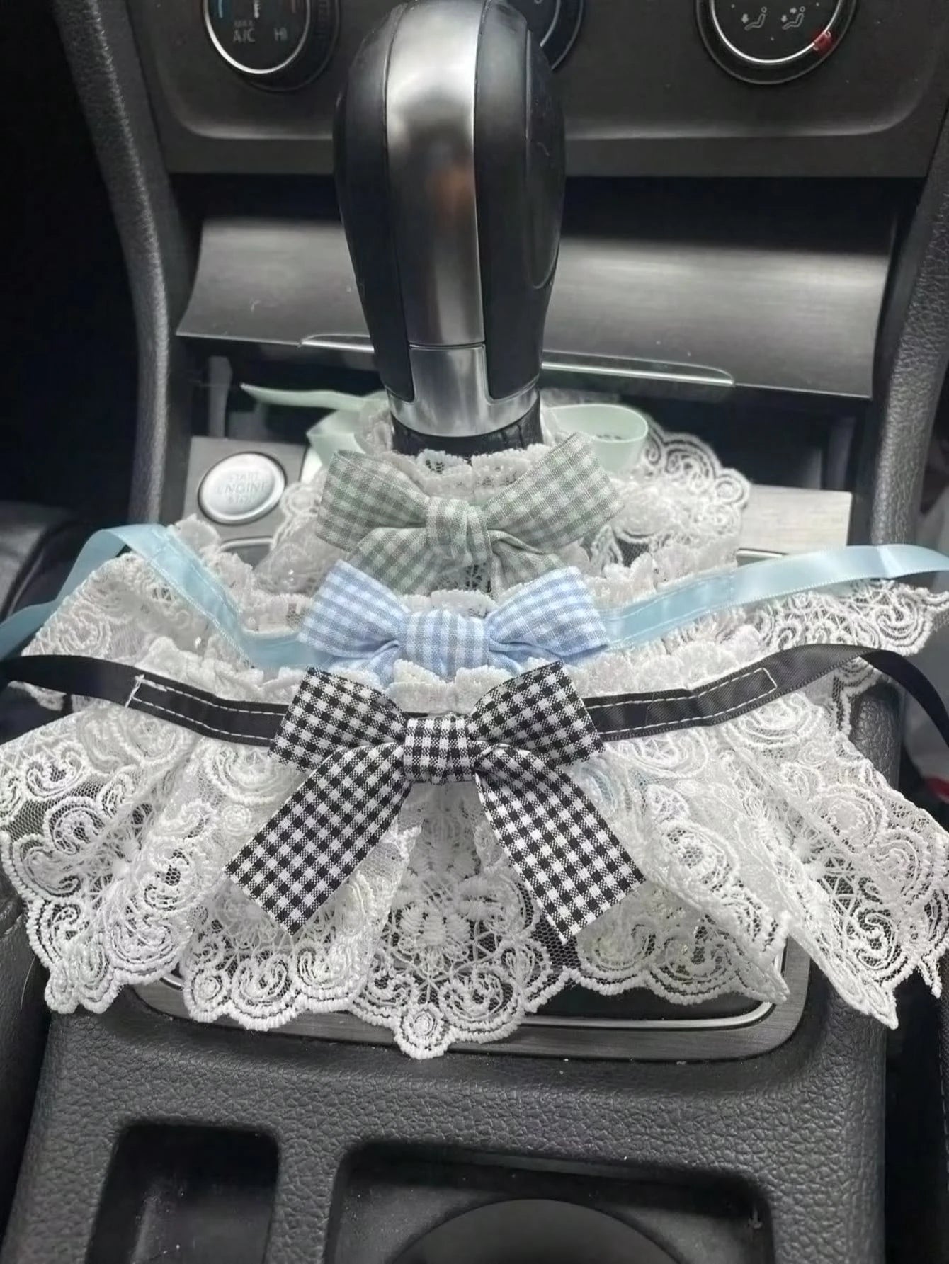 1 Cute Dress Car Shift Knob Cover Suitable Manual Automatic Qme