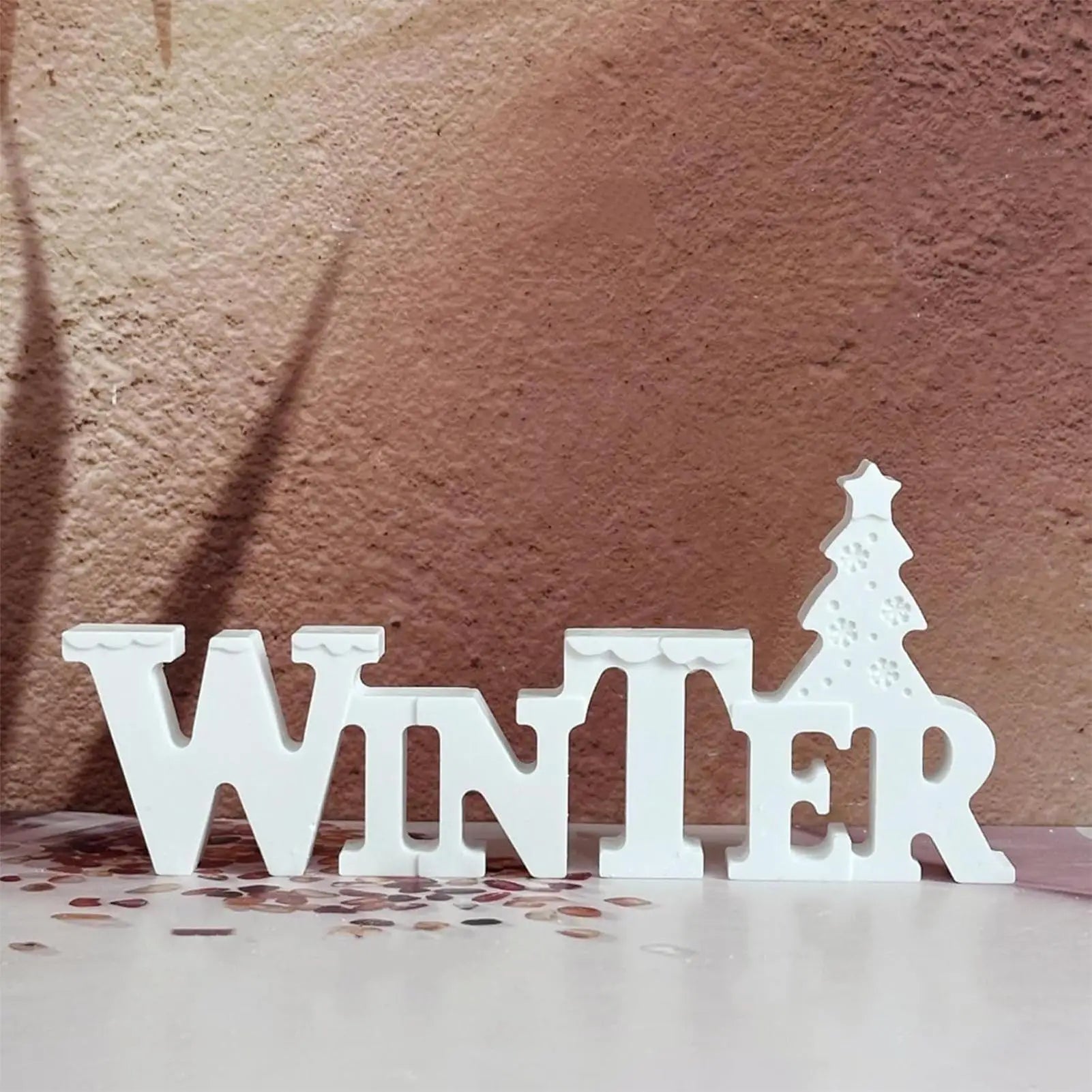 Winter Christmas Tree Candle Mold 3D Silicone Home Decor Offices Desk Qme