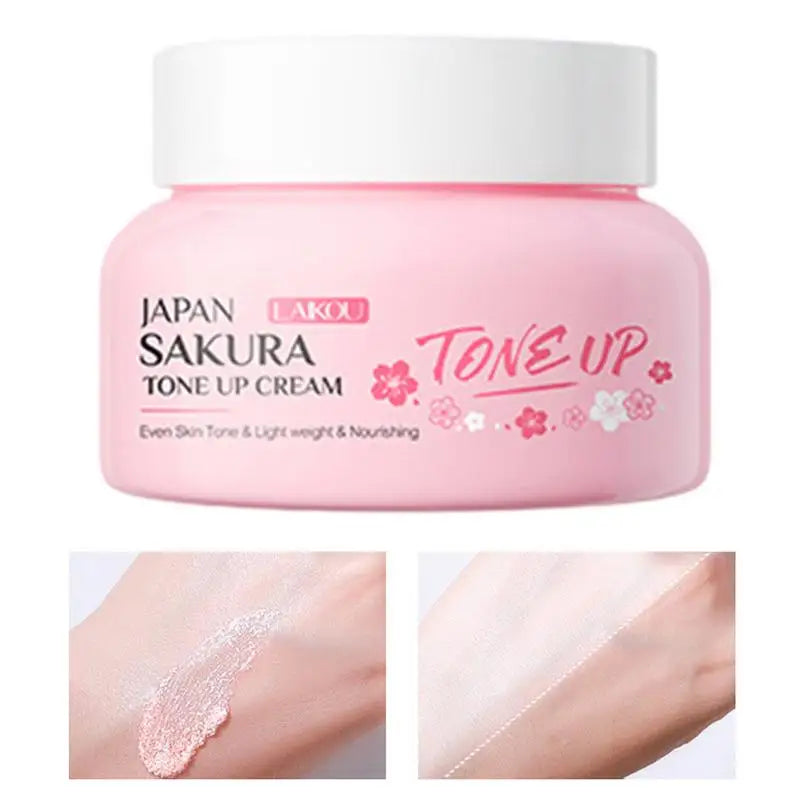Cherry Blossom Moisturizer Brightening Tone Up Cream Sakura Serum Qme