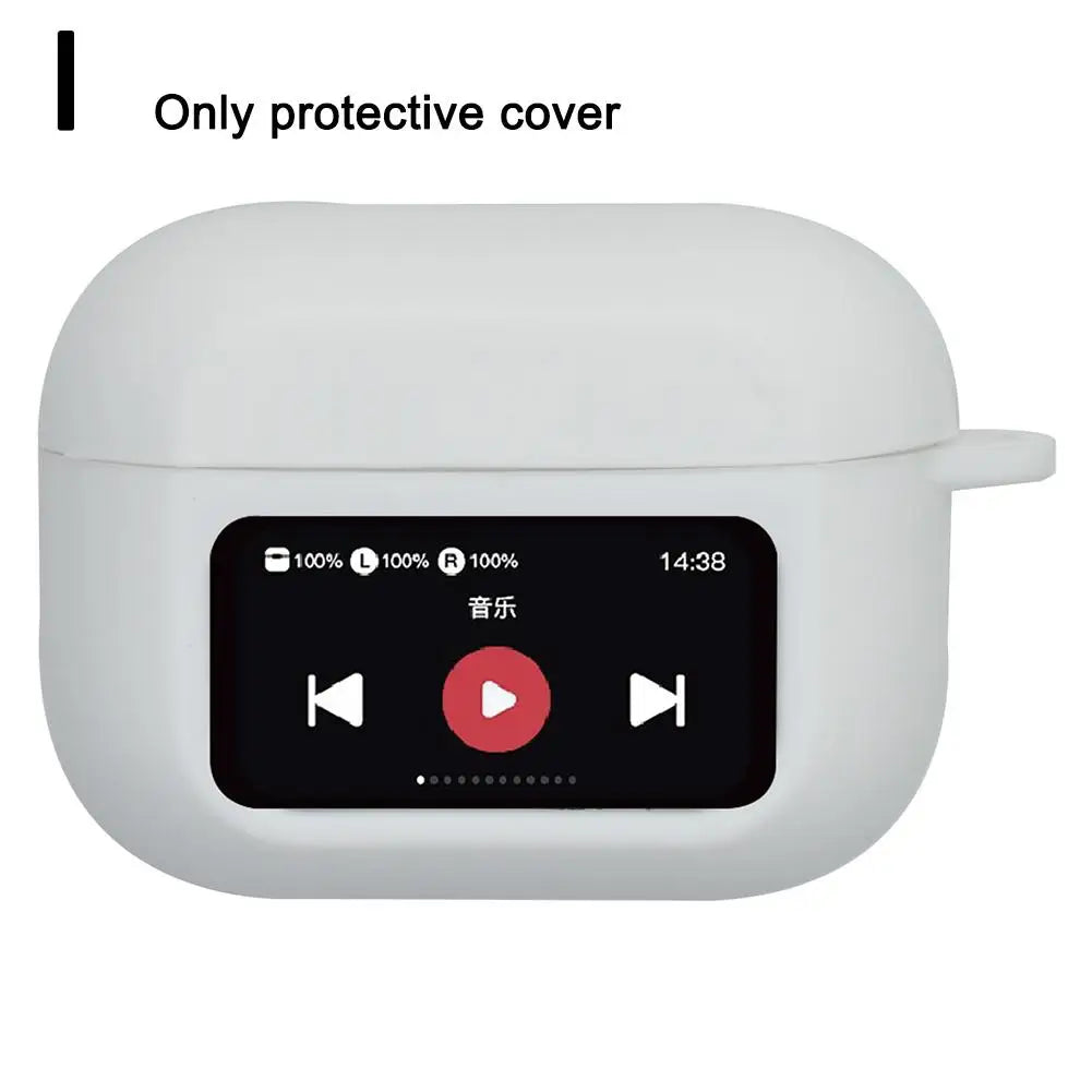 Headphones CASE For AirPods A9 Pro With Screen Corners Shockproof Anti-slip Full Cover Protective Case For AirPods A9 Pro Qme I