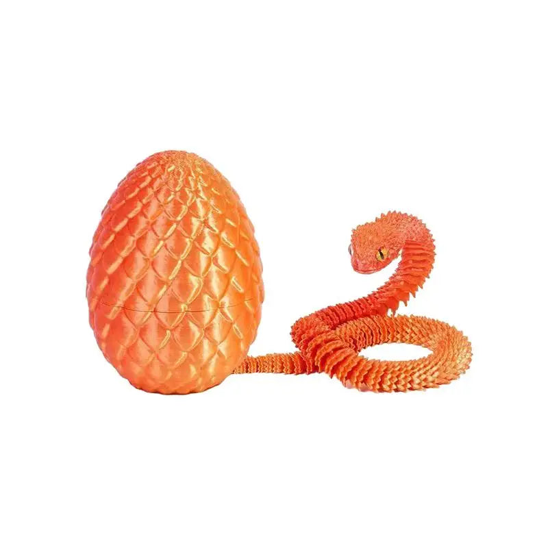 3D Printed Snake Egg Mobility Simulate Ornament Cool Funny Figurine Qme StyleD
