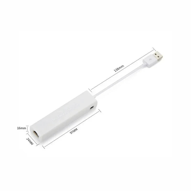 USB Ethernet USB To RJ45 Hub 10/100M Ethernet Adapter Network Card with 3 Ports USB Hub Lan Driver Free for Macbook Windows Qme