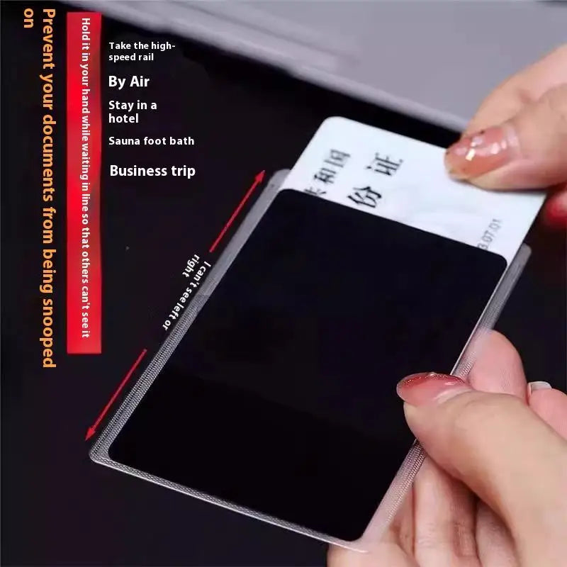 Anti-demag Anti-peep Card Holder Double-sided ID Protective Cover Qme