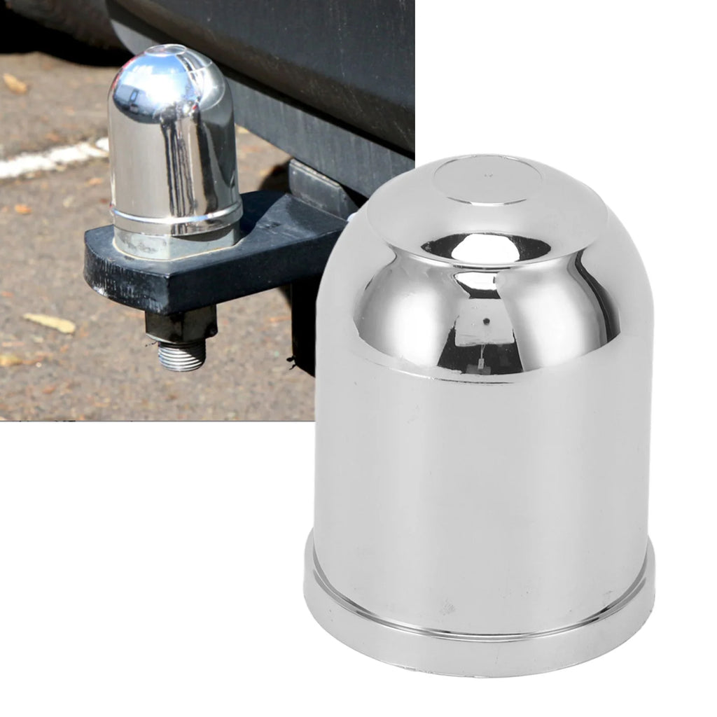 Tow Bar Ball Cover Trailer Ball Coupler Head Chrome Plated Cover ABS Plastic for 50mm 2in 1‑7/8in Hitch Balls Qme