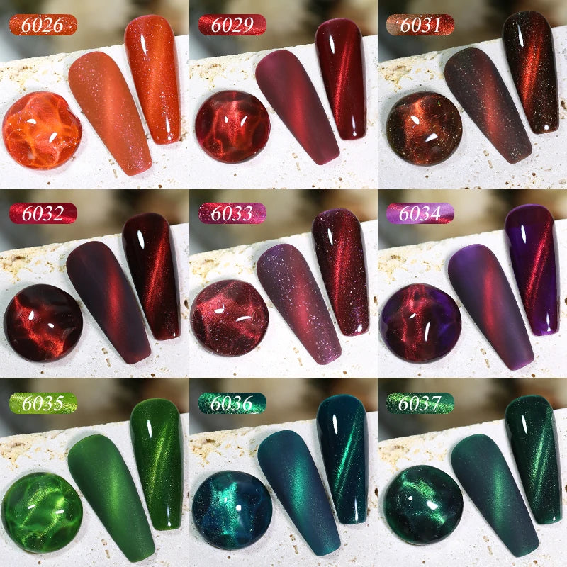 DIY Design Cat Eye Nail Art Magnet Heart Rabbit Striped Tool Red Qme