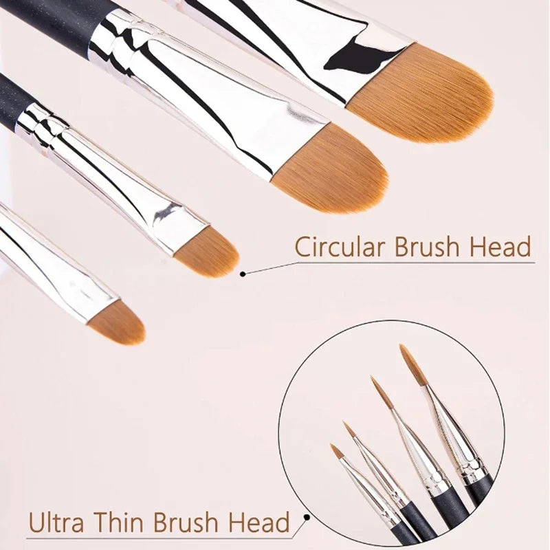 Flat Round Ultra-thin Foundation Concealer Makeup Brush Professional Contour Liquid Cream Concealer Make-up Tool 4 Types Sizes Qme