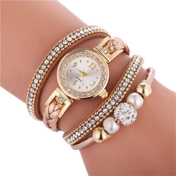 Relogio Bracelet Watches Women Wrap Around Fashion Bracelet Fashion Dress Ladies Womans Wrist Watches for Women Watch 2021 Qme Khaki