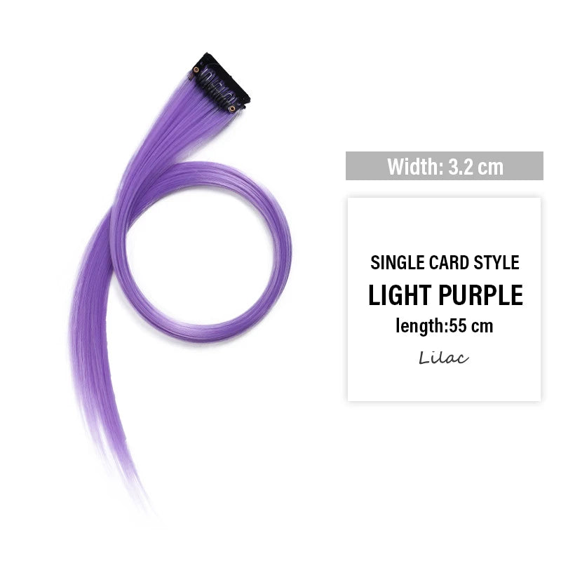 Colored Clip-in Hair Extensions High-temp Matte Fiber Seamless
