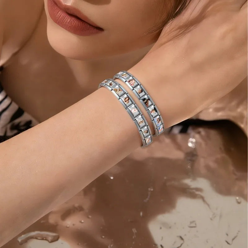 2026 New Premium Picture Customization Italian Charm Link Fit 9mm Stainless Steel Bracelets DIY Beads Making Hand Chain Pendants Qme