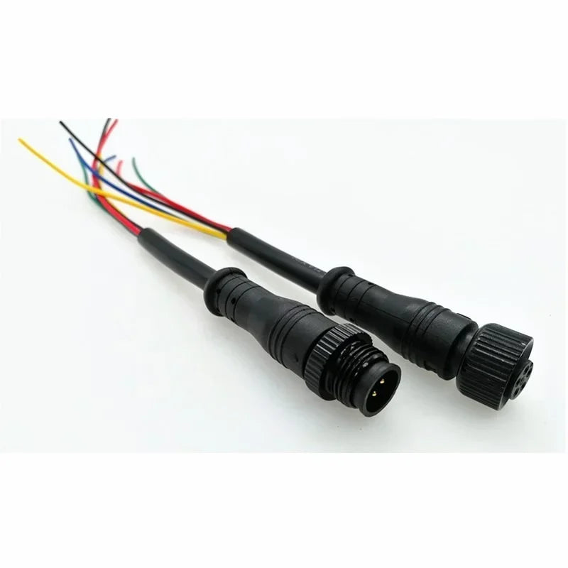 LED Connection Cable Indoor and Outdoor Display Lamp Male and Female Docking M12 Power Cord Waterproof Line Qme