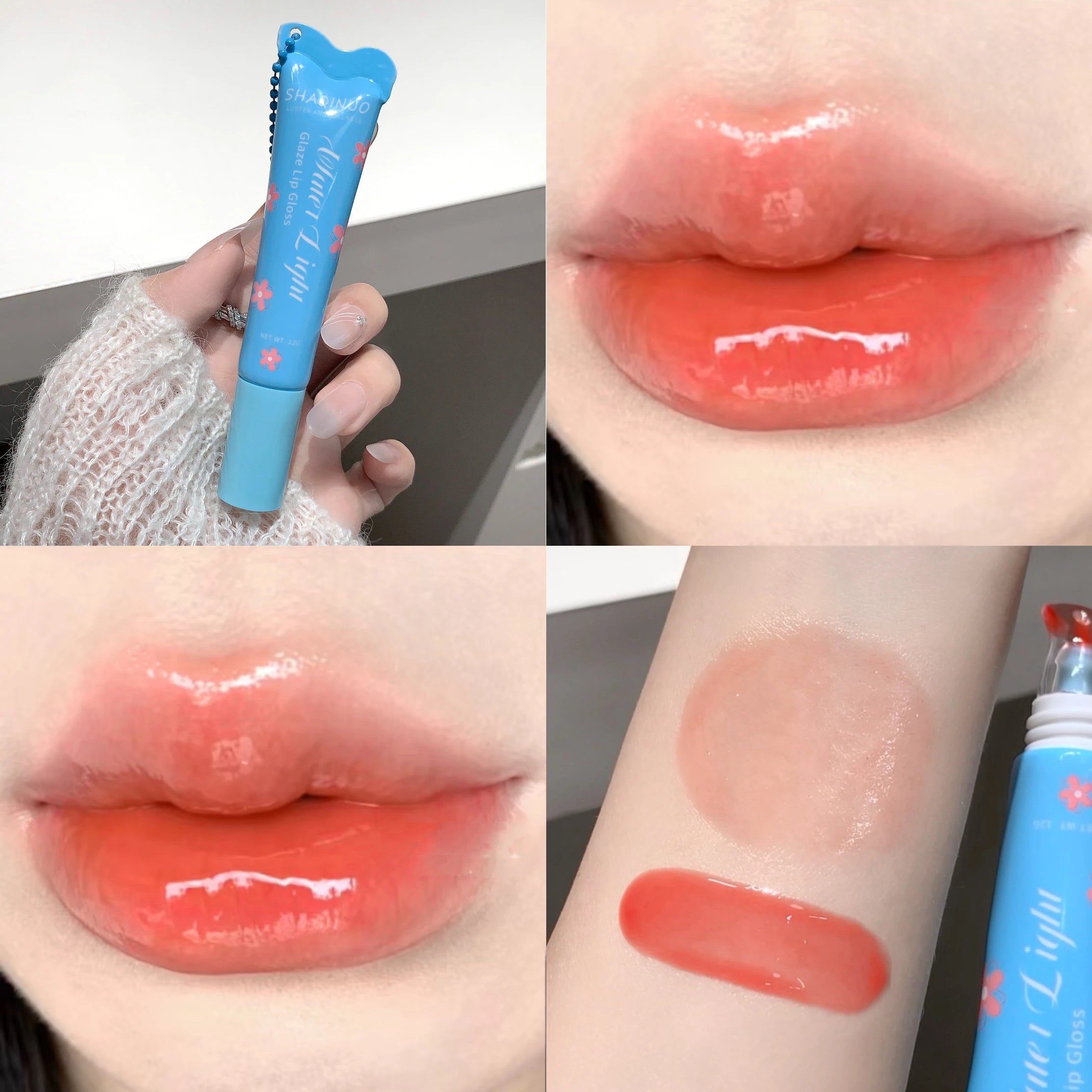 SHAQINUO Glittering Mirror Lip Glaze Watery Shimmering Light Pendant Qme S9126-04