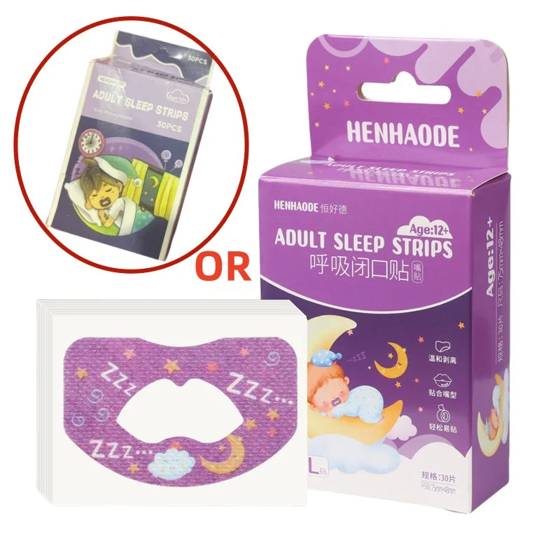 Breathing Correction Patch Shut Up Orthosis Tape Kids Cartoon Qme L Purple Adult