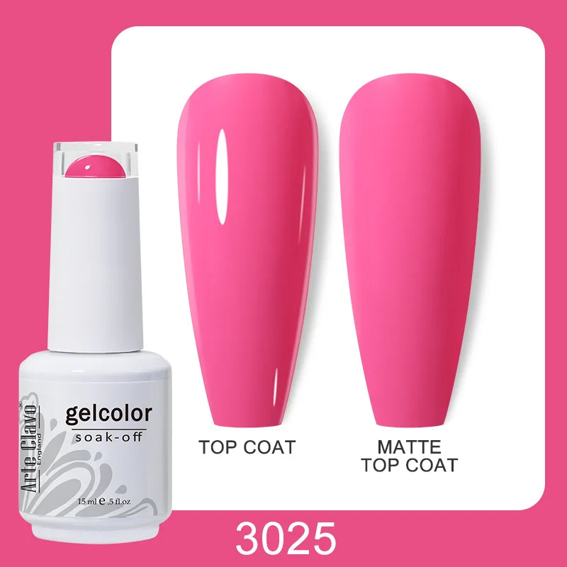 Arte Clavo Gel Nail Polish Matte Semipermanent Varnish UV Glitter