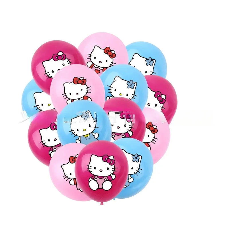 Hello Kitty Kuromi-themed Latex Balloon Decorations Student Birthday Qme