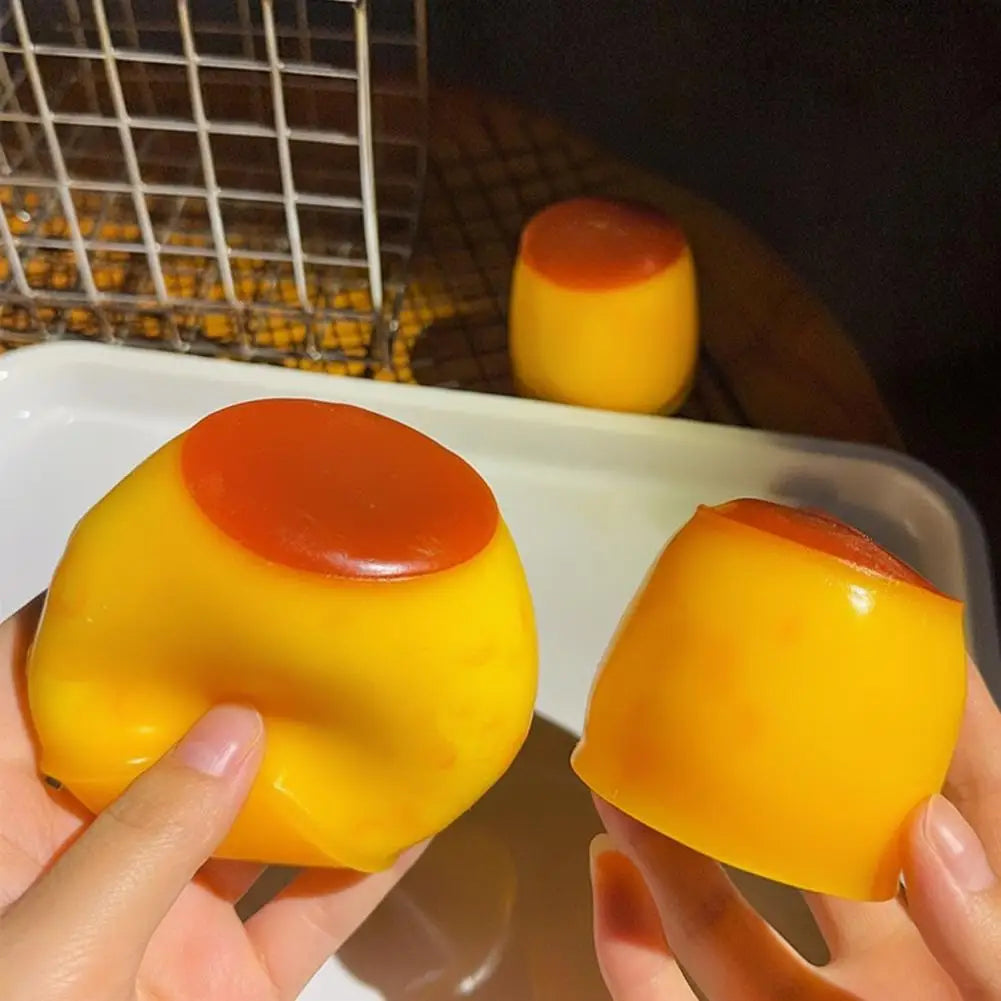 Pudding Handmade Squishy Ball Stress Relief Fidget Toy Soft Squeeze Qme