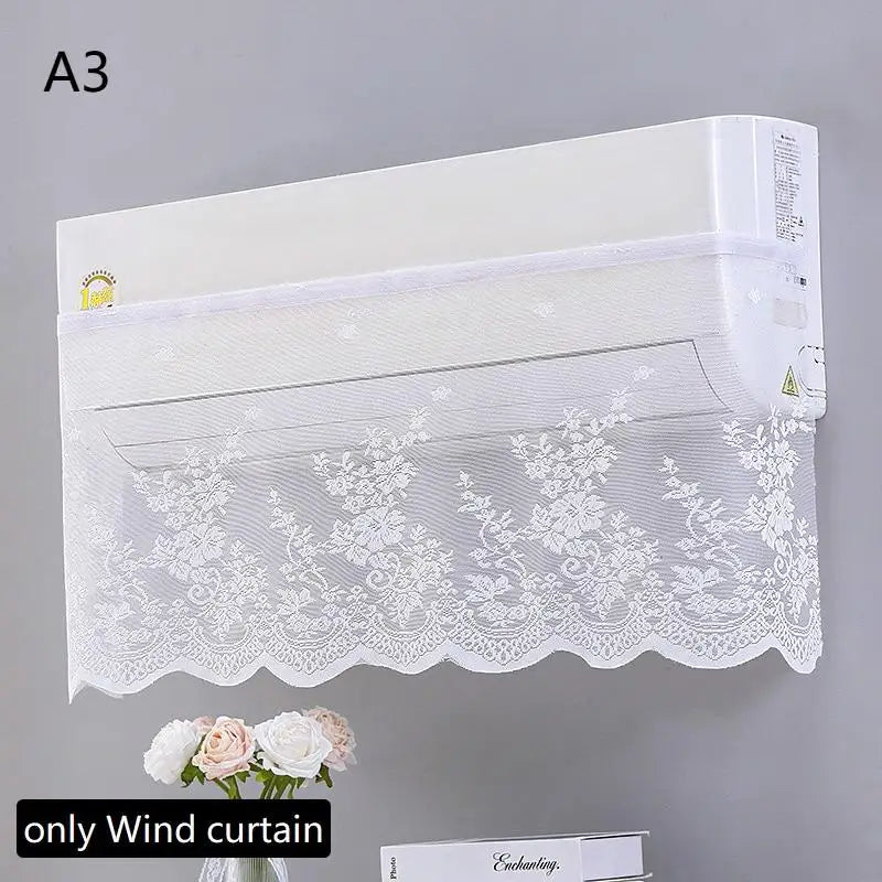 Lace Embroidery Flower Bedroom Curtain Windproof Dustproof Anti-UV Qme A3