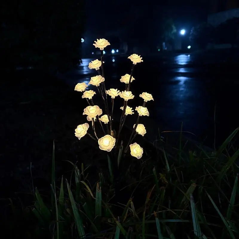 20 Leds Solar Cherry Blossom Lotus Lights Garden Light Outdoor Lawn Qme Warm white 4