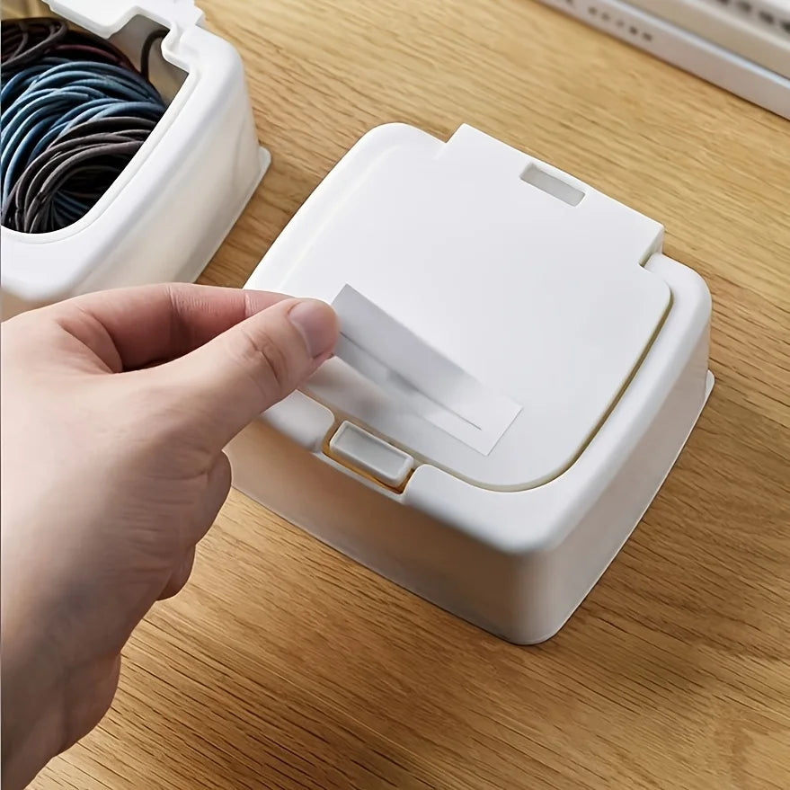 1pc Anti-dust Swab Storage Box Drawer Desktop Trinket Small Box Student Makeup Box Toothpick Organizing Storage Box Qme