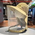 Lightweight Foldable Bee Mosquito Hat UPF50+ Wide Brim Net Cover Qme Khaki
