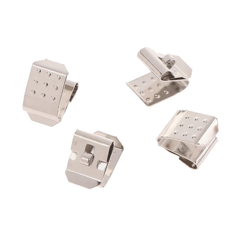 10Pcs High Quality Spring Steel With Nickel Plated AA Snap-On Leaf Spring Battery Contact. Qme