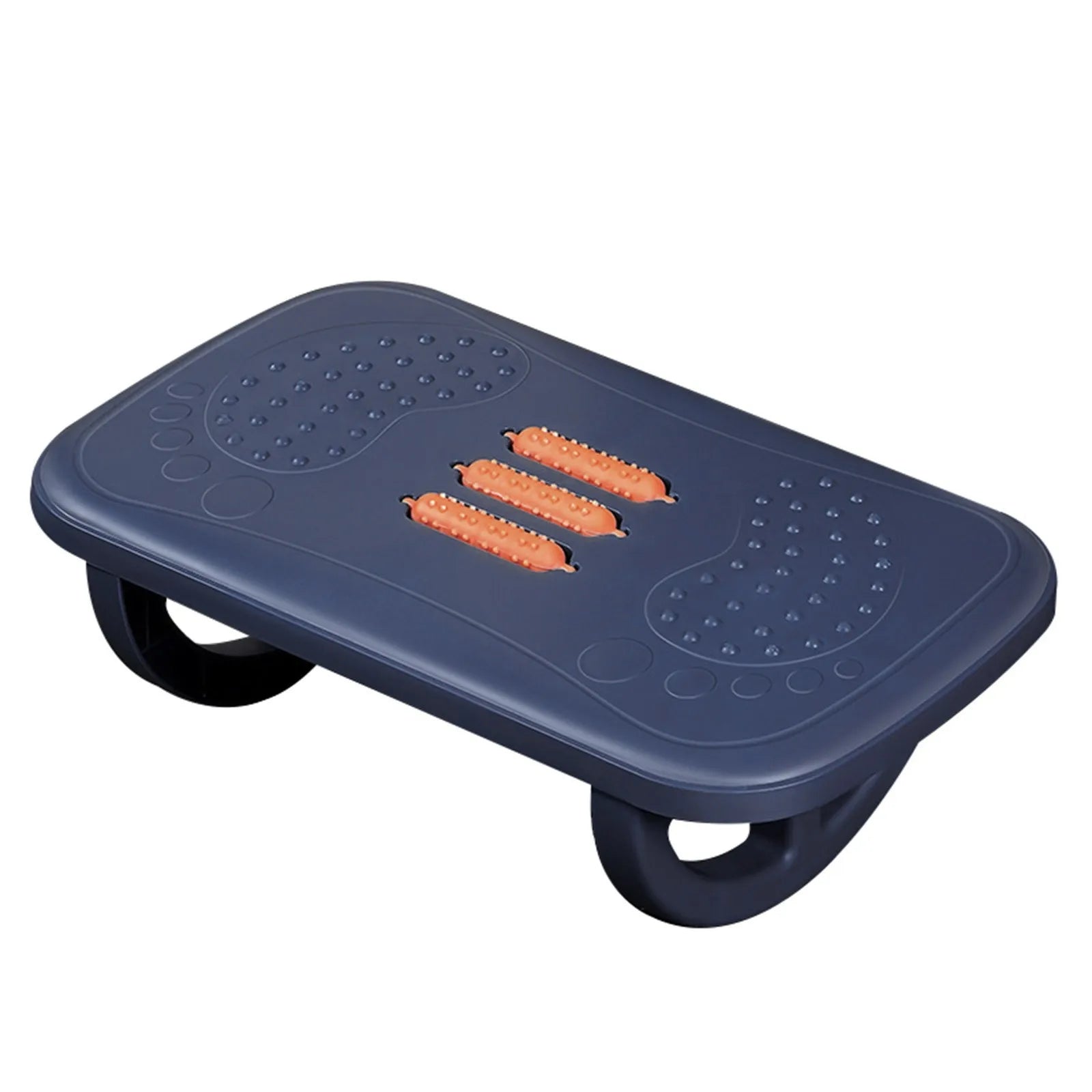 Rocking Footrest With Foot Massage Rollers Anti-Slip Textured Foot Stool Ergonomic Under Desk Footrest for Home and Office Qme