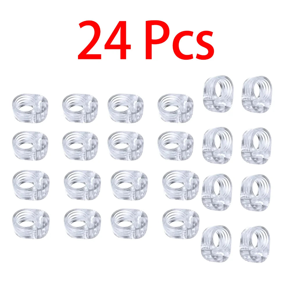 Silicone Cabinet Handle Protection Pads Clear Anti-Collision Stoppers for Furniture Door Drawer Anti-Shock Bumper Pads Qme 24pc-Single ring