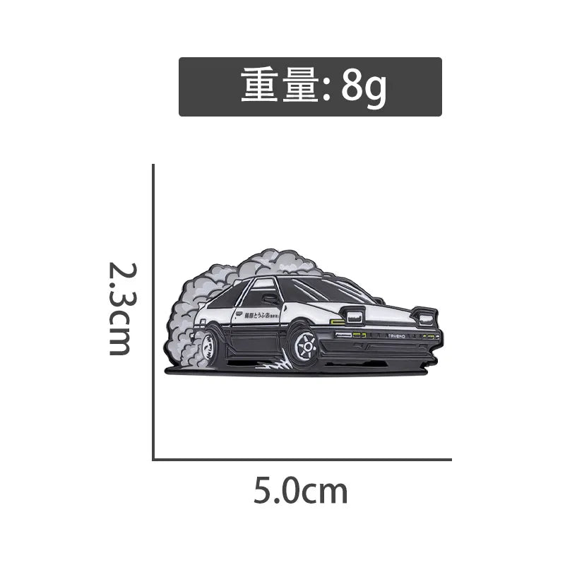 Trendy Cool Car Brooch Enamel Pins Japanese Anime Inspired Cartoon Brooches Lapel Metal Badge Clothes Jewelry Accessories Gift Qme