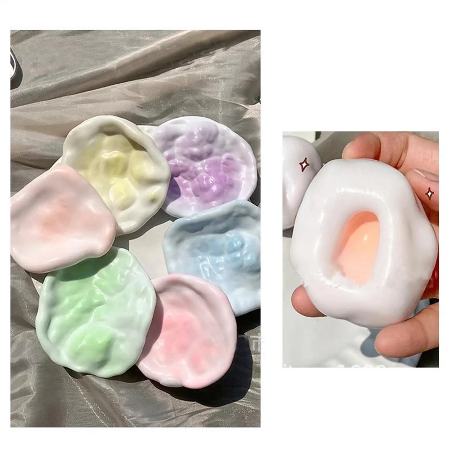 Squeeze Toys Cute Soft Ball Fidget Toys for Teens Kids Women Men Adults Birthday Classroom Prizes Goodie Bag Fillers Boys Girls Qme