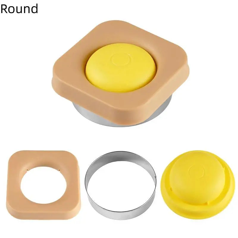 Sandwich Cutter Sealer Tool Stainless Steel Mold Kids Lunch Bread Qme round