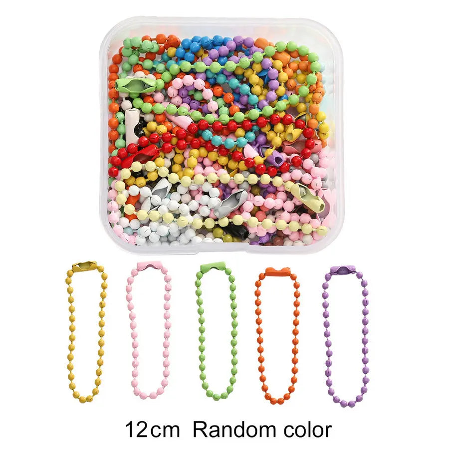 Colored DIY Jewelry Accessories Set Bead Keychain Open Jump Rings Lobster Clasp Hooks Small Screw Eye Pins for Jewelry Making Qme Bead Keychain