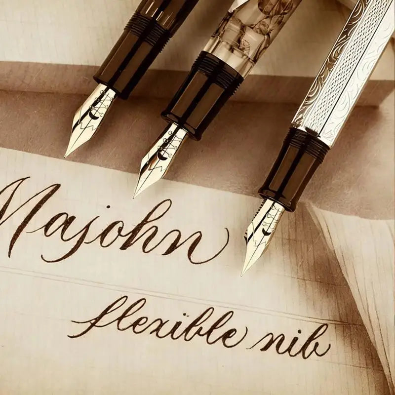 Soft Elastic Calligraphy Nib Round Body Pointed Tip Dip Pen Qme