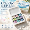9 Colors Pastel Solid Cream Gel Nail Polish Palette UV LED Soak Off Qme Default Title