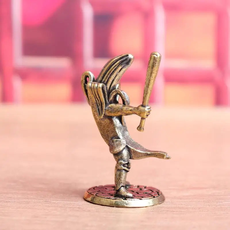 Man Statues Home Office Collectible Decor Brass Anime Banana Guitar Qme