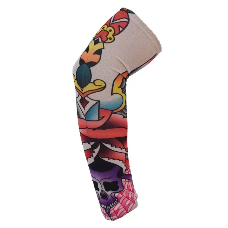 1PCS Arm Sleeves UV Protection Full Arm Cool Outdoor Golf Sports Hiking Riding Arm Tattoo Sleeve Cycling Equipment Qme X12 38-40cm