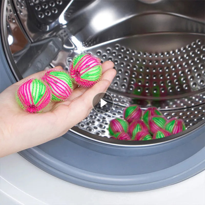 2/4pcs Pet Hair Remover Hair Catcher Reusable Clothes Filter Washing Machine Balls Clean Laundry Ball Washing Machine Accessory Qme