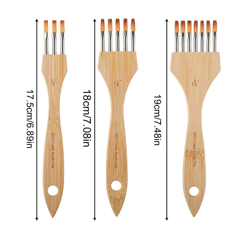 Acrylic Paint Brush Set 3 Piece Texture Nylon Wool Watercolor Paintbrush For Beginners Adults Craft Pottery Canvas Fabric Qme A China Mainland