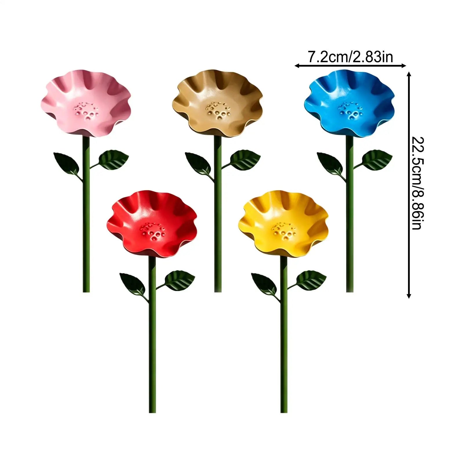 Bee Watering Station For Garden 5 Pieces Colorful Flower Shaped Decorative Bee Watering Stations Butterfly Cups For Outdoor Qme