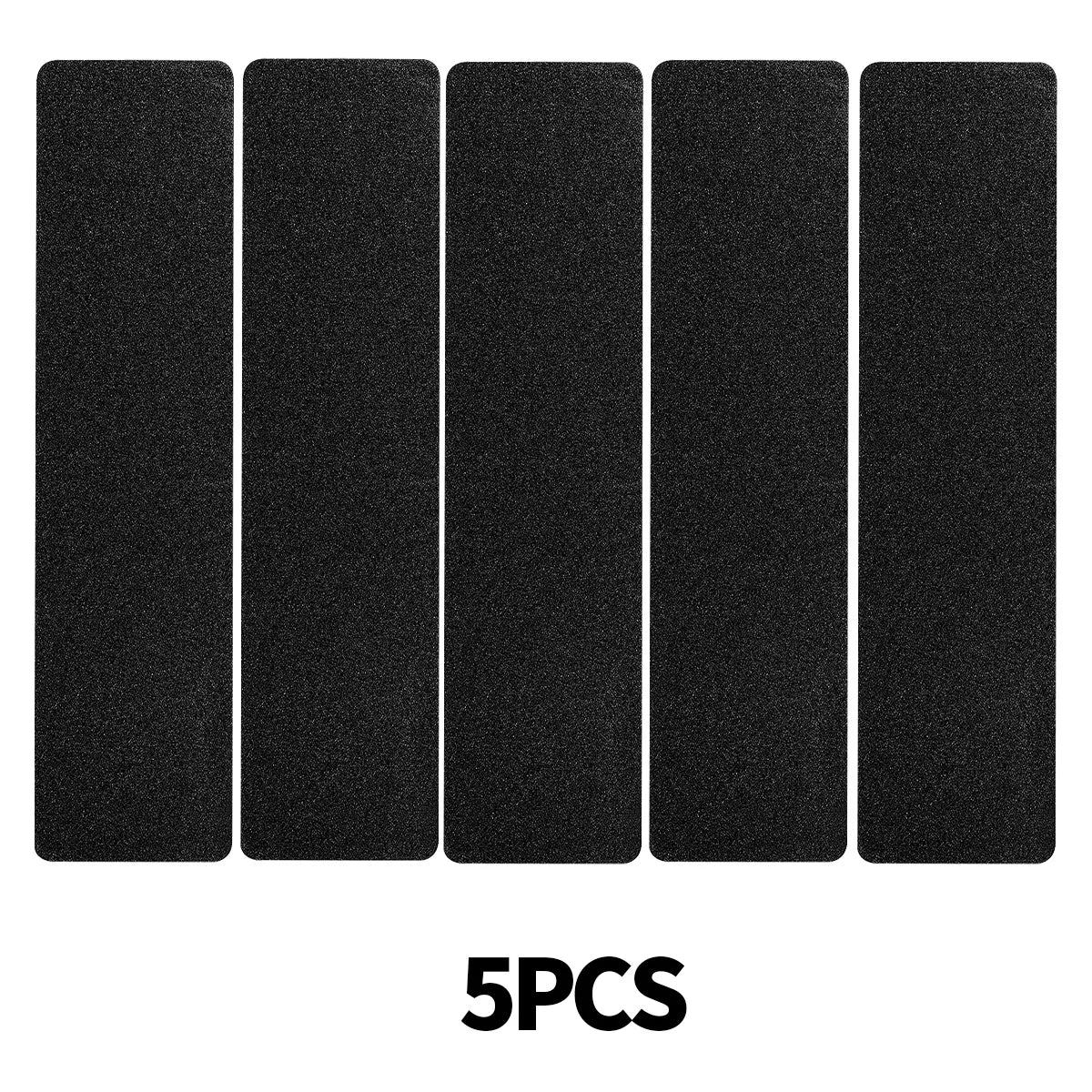 Non Slip Outdoor Stair Treads Black Pre-Cut Anti Slip Grip Tape Non Skid Heavy Duty Traction Adhesive Step Stripes Qme 5pcs 80cm(31inch) 10cm(3.94inch)