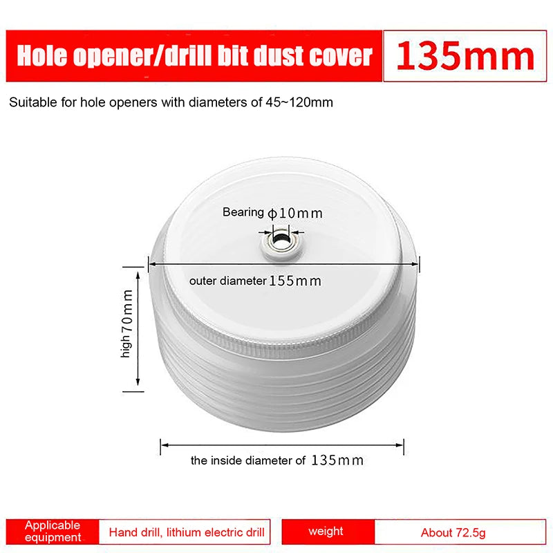 Dustproof Hole Saw Drill Bit Cover Hand Tool Electric Hammer Dust Qme A1