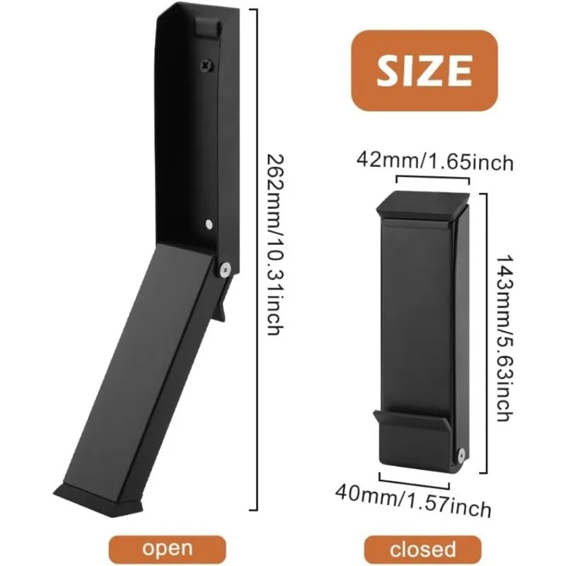 Heavy Duty Metal Door Stopper Windproof Anti-collision Rubber Base Qme