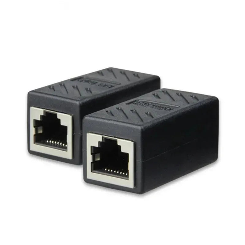 10pcs Standard Rj45 Connector Cat7 Cat6 Cat5e Double Socket Adapter Cat 6 8p8c Network Extender Rg Rj 45 Rg45 Ethernet Cable Qme