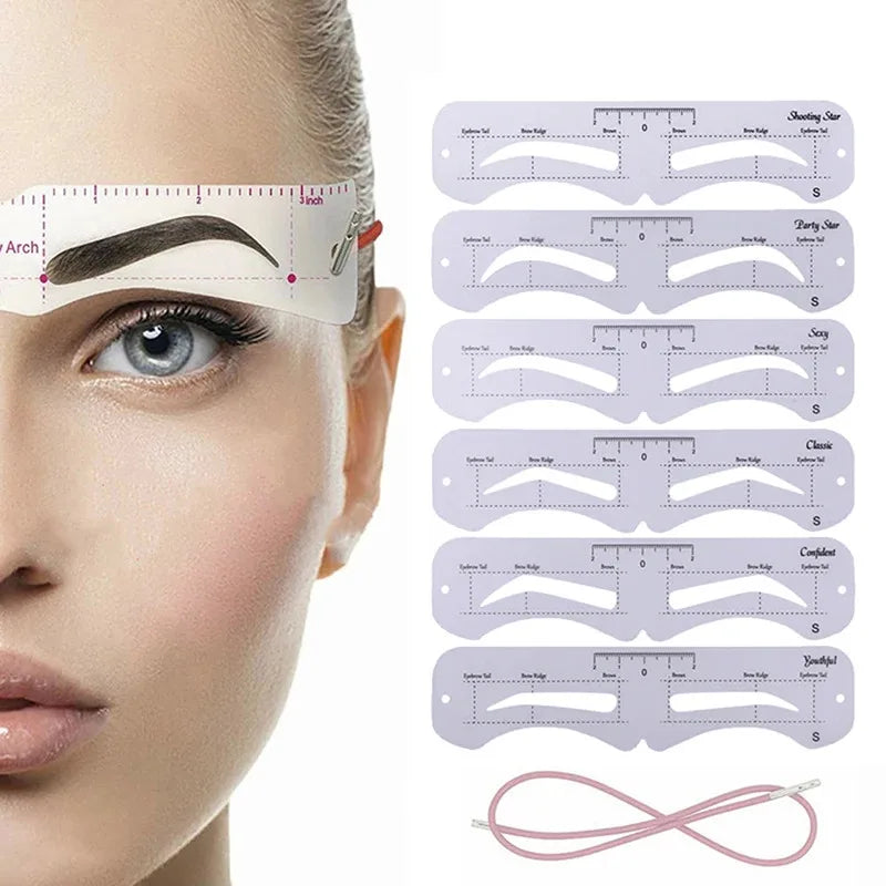 Fixed PVC Eyebrow Shaper Template Can Be Reused High-quality Stickers Qme