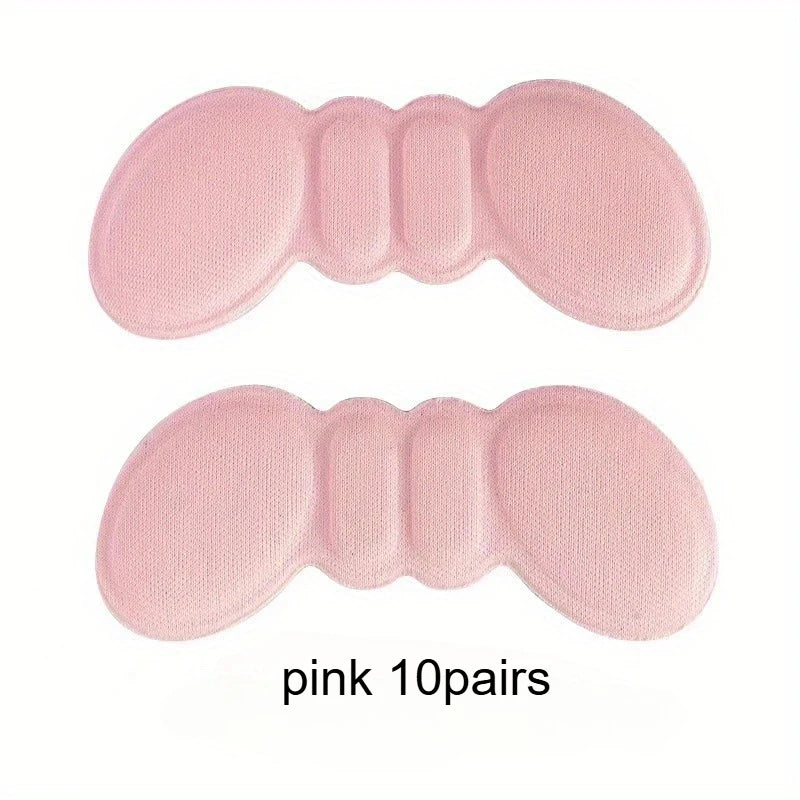 Heel Pads for Shoes that are Too Big, Heel Cushions for Pain Relief & Tighter Fit, Filler Improved Shoe Fit and Comfort Qme pink 10pairs