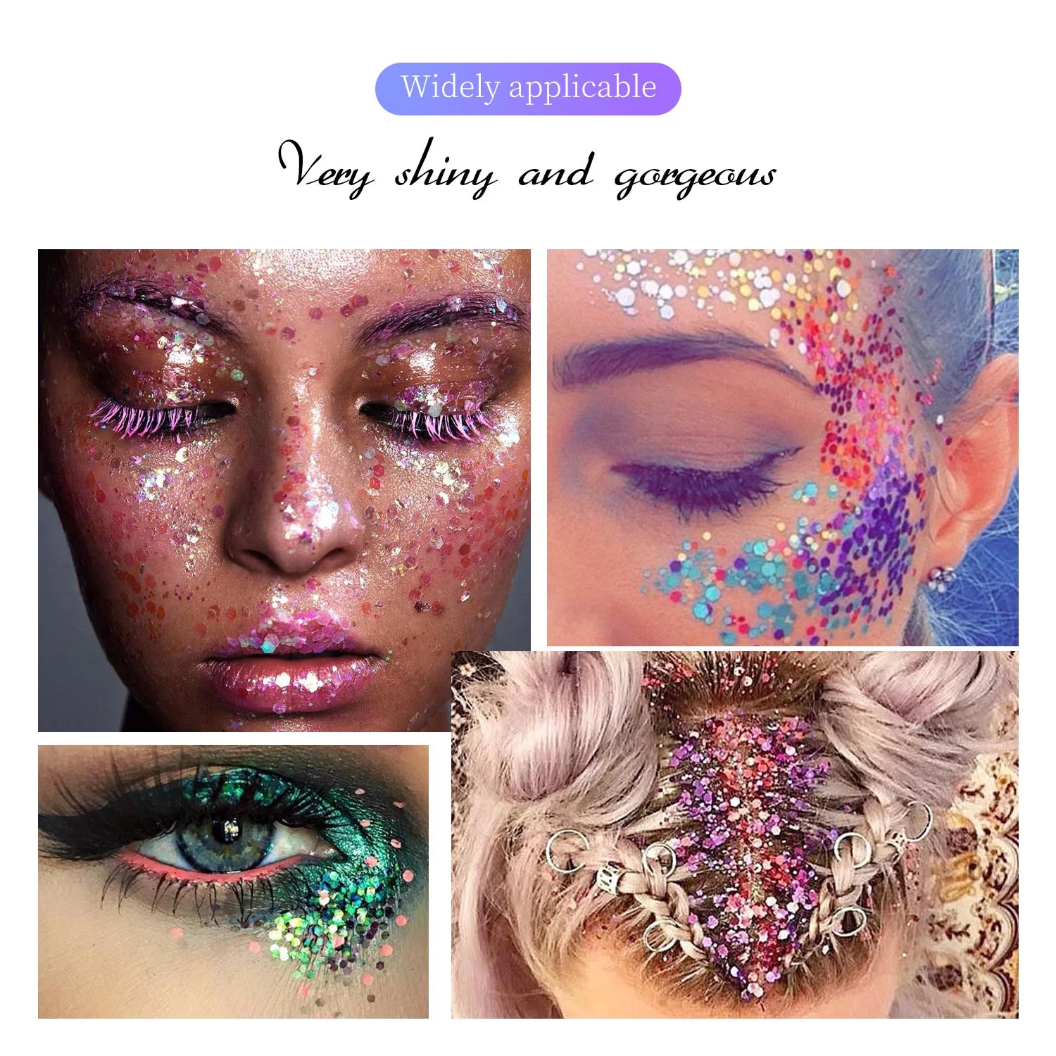 Chameleon Glitter Powder Long-lasting Waterproof Shiny Suitable Hair Qme