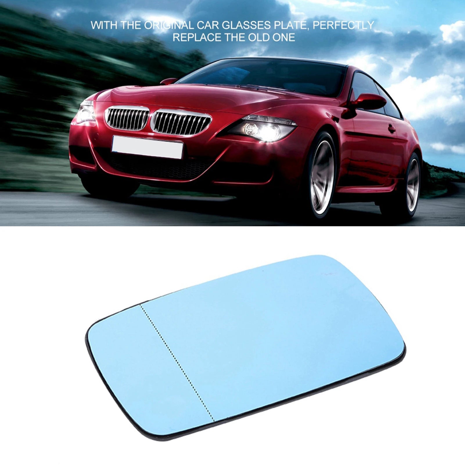 Anti Fog Car Rearview Wing Heated Mirror Glass Fits for E39 E46 Replacement Mirror Glass Side Mirror Glass Rearview Mirror Lens Qme